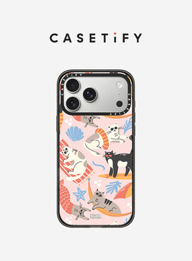 CASETiFY Pink Light Studio系列 温馨猫咪 适用于苹果iPhone17ProMax/17Pro/16ProMax/16Pro手机壳