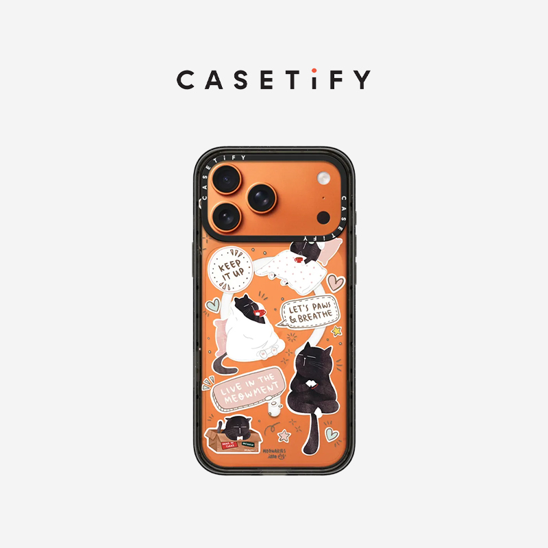 CASETiFY小黑猫贴纸手机壳