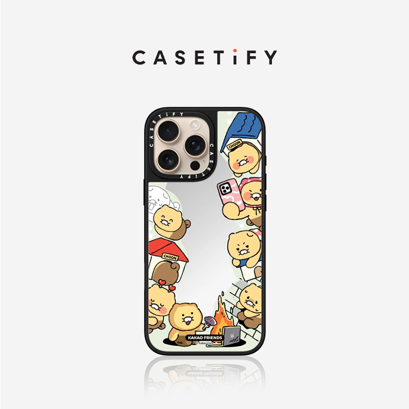 KAKAO FRIENDS x CASETiFY 联名系列 春植框架 适用于iPhone16ProMax/16Pro/iPhone15ProMax/15Pro镜面手机壳