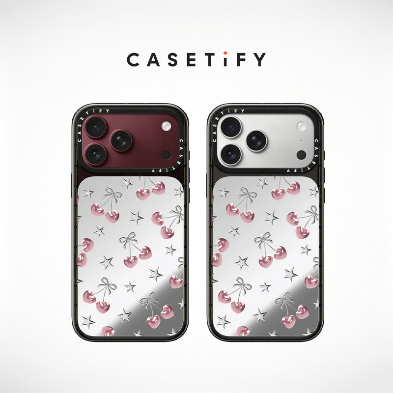 CASETiFY 金属粉红樱桃 适用于苹果iPhone18ProMax/18Pro/17ProMax/17Pro镜面手机壳