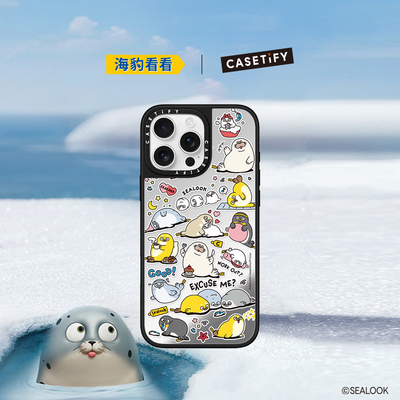 Sealook x CASETiFY 海豹看看联名 海豹健身日 适用于iPhone16ProMax/16Pro/15ProMax/15Pro 镜面/透明手机壳