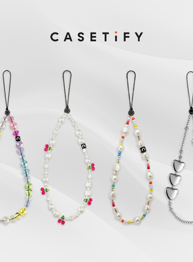 CASETiFY 爱心/珠饰/糖果/珍珠/樱桃样式 适用于iPhone全系列便携手机挂链配件