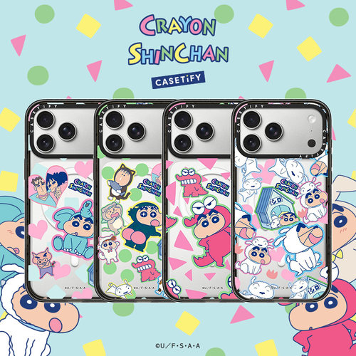 蜡笔小新 x CASETiFY 联名 鳄鱼山先生/光屁屁怪兽/大象装扮贴纸 适用于苹果iPhone18ProMax/18Pro手机壳