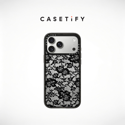 CASETiFY 黑色蕾丝/粉丝蕾丝 适用于苹果iPhone18ProMax/18Pro/17ProMax/17Pro/16ProMax/16Pro手机壳