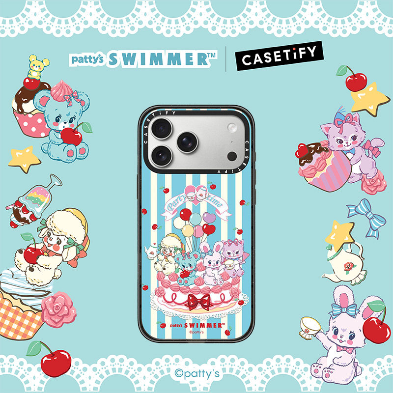 CASETiFY SWIMMER 甜心派对系列 莓果蛋糕 适用于苹果iPhone17ProMax/17Pro/16ProMax/16Pro手机壳