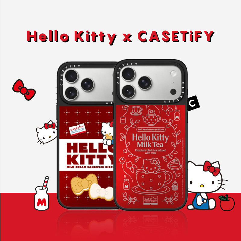 Hello Kitty x CASETiFY 三丽鸥联名 咖啡/饼干/奶茶/标签 适用于苹果iPhone17ProMax/17Pro/16ProMax手机壳