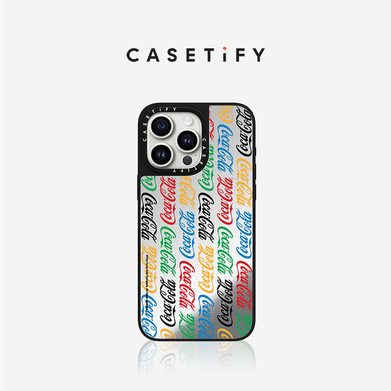 Coca-Cola x CASETiFY 联名 经典logo 适用于iPhone15/14/Pro/Max手机壳
