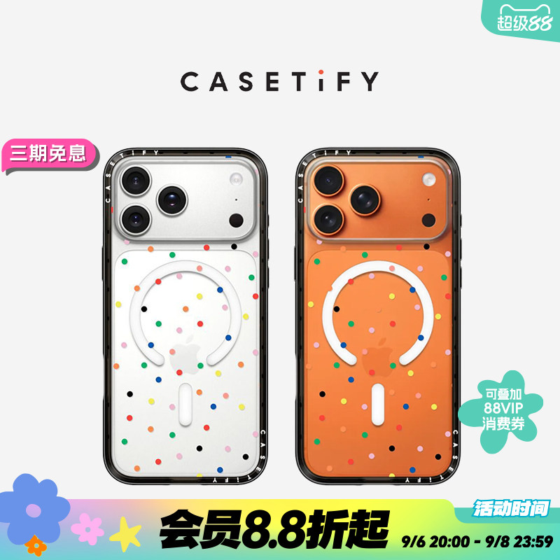 CASETiFY 糖果波点 适用于苹果iPhone18ProMax/18Pro/17ProMax/17Pro/Air/16ProMax/16Pro透明手机壳图片