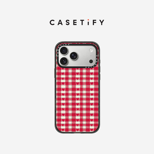CASETiFY 爱心红格纹 适用于苹果iPhone17ProMax/17Pro/16ProMax/16Pro手机壳