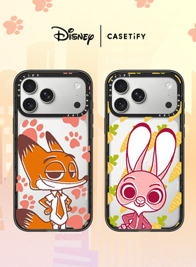 迪士尼 疯狂动物城2 x CASETiFY 联名系列 尼克&朱迪单人 适用于苹果iPhone17ProMax/17Pro/16PM情侣款手机壳