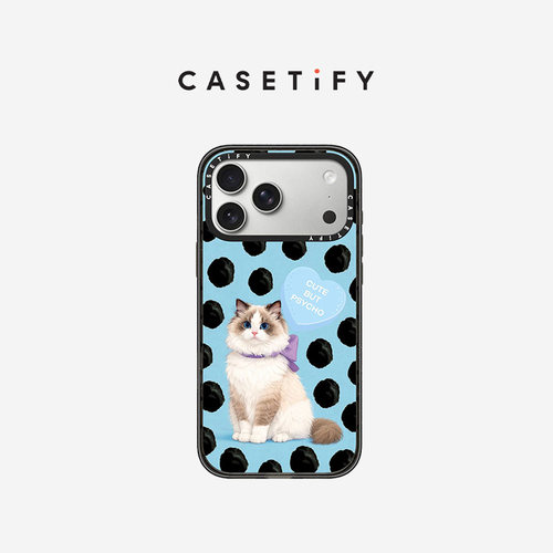 CASETiFY 萌宠系列 波点布偶 适用于苹果iPhone17ProMax/17Pro/16ProMax/16Pro手机壳