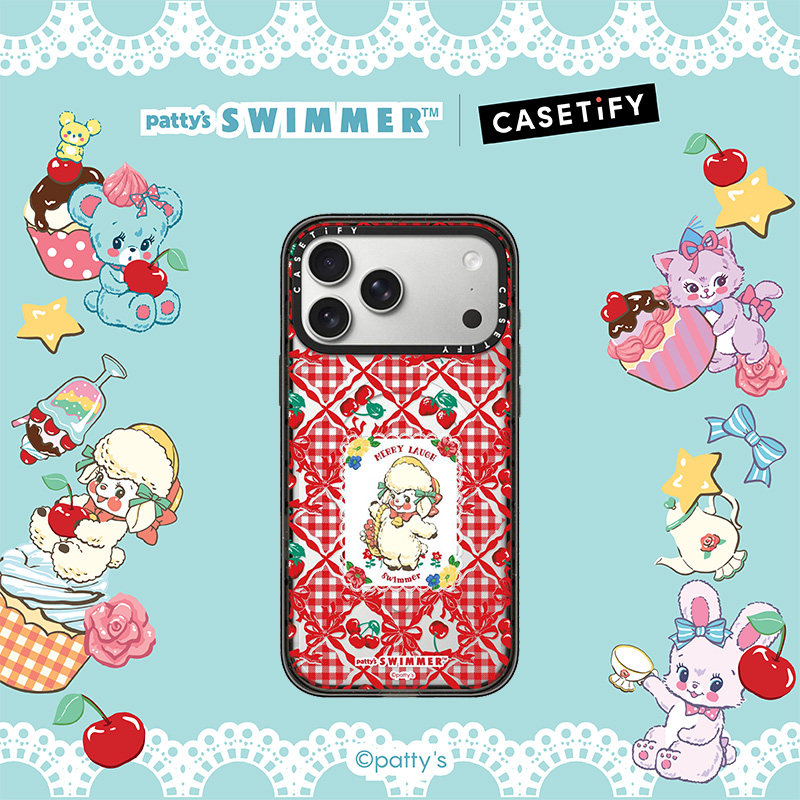 CASETiFY SWIMMER 甜心派对系列 阳光小羊 Lauffy 适用于苹果iPhone17ProMax/17Pro/16ProMax/16Pro手机壳