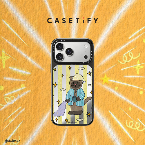 CASETiFY 迪迪Miao 睡衣喵喵 适用于苹果18ProMax/18Pro/iPhone17ProMax/17Pro/16ProMax/16Pro镜面手机壳