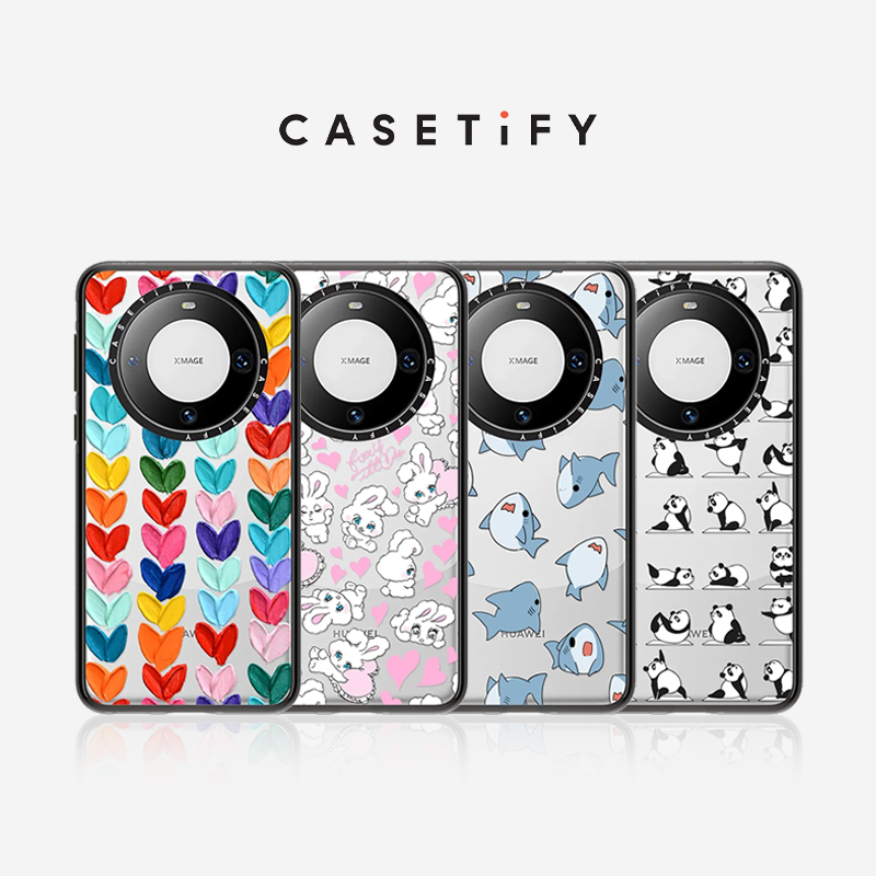 CASETiFY 透明黑框可爱卡通 适用于HUAWEI华为 Mate 60/Pro防摔手机保护壳