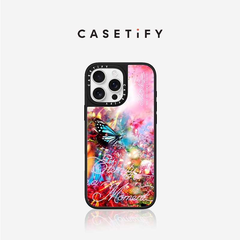 CASETiFY 蜷川实花 流光花园系列 粉色蝴蝶 适用于iPhone16ProMax/16Pro/iPhone15ProMax/15pro手机壳