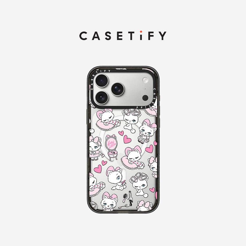 CASETiFY foxy illustrations 爱心小猫 适用于苹果iPhone17ProMax/17Pro/16ProMax/16Pro手机壳