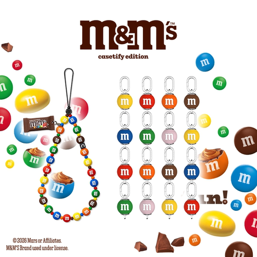 M&M'S X CASETiFY 联名 手机挂链/串珠底座 可DIY 适用于iPhone手机配件背带挂绳腕带