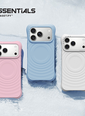 CASETiFY 纯色波漾壳/镜面手机壳 MagSafe兼容 白色/粉色/蓝色 适用苹果iPhone17ProMax/17Pro16ProMax手机壳