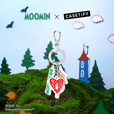 Moomin x CASETiFY 联名 姆明 挂环钥匙圈 适用于部分手机壳或其他饰品迷你扣环挂链