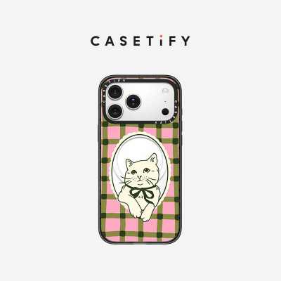 CASETiFY Kira Cyan 小猫相框 适用于苹果iPhone17ProMax/17Pro/Air/16ProMax/16Pro/15ProMax手机壳