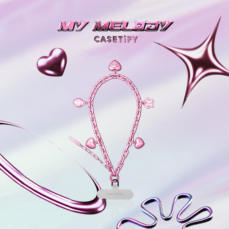 三丽鸥家族 - 美乐蒂 | CASETiFY 联名 两用金属腕带 适用于iPhone手机配件手机腕带
