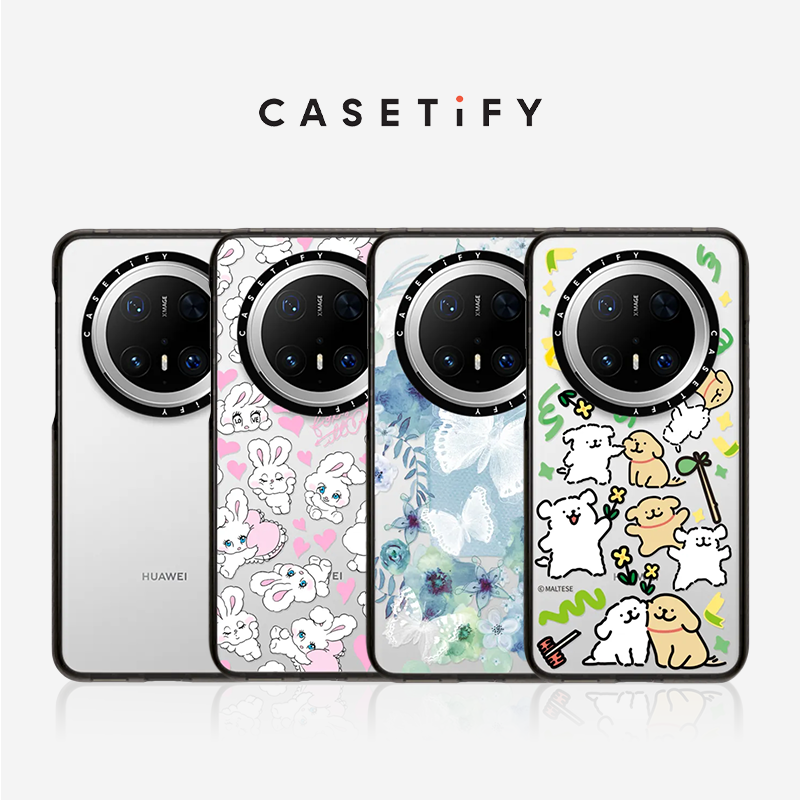 CASETiFY 可爱卡通 透明黑框 适用于HUAWEI华为 Mate 70/Pro 手机保护壳