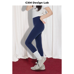 女童无缝瑜伽裤2025秋季新款儿童高腰弹力打底裤运动紧身鲨鱼裤