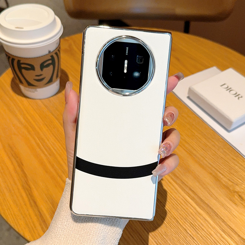 电镀宣白适用于华为MATEX7手机壳皮纹电镀MATEX7典藏版保护套防摔X7高档全包电镀双拼色奢华时尚男女