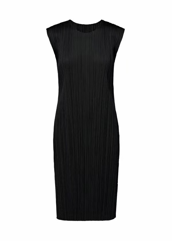 星芭莎褶皱2024夏季新款纯色裙坎肩款修身显瘦圆领气质无袖连衣裙,女装/女士精品,连衣裙,淘宝优惠券,粉丝福利购,淘宝优惠卷