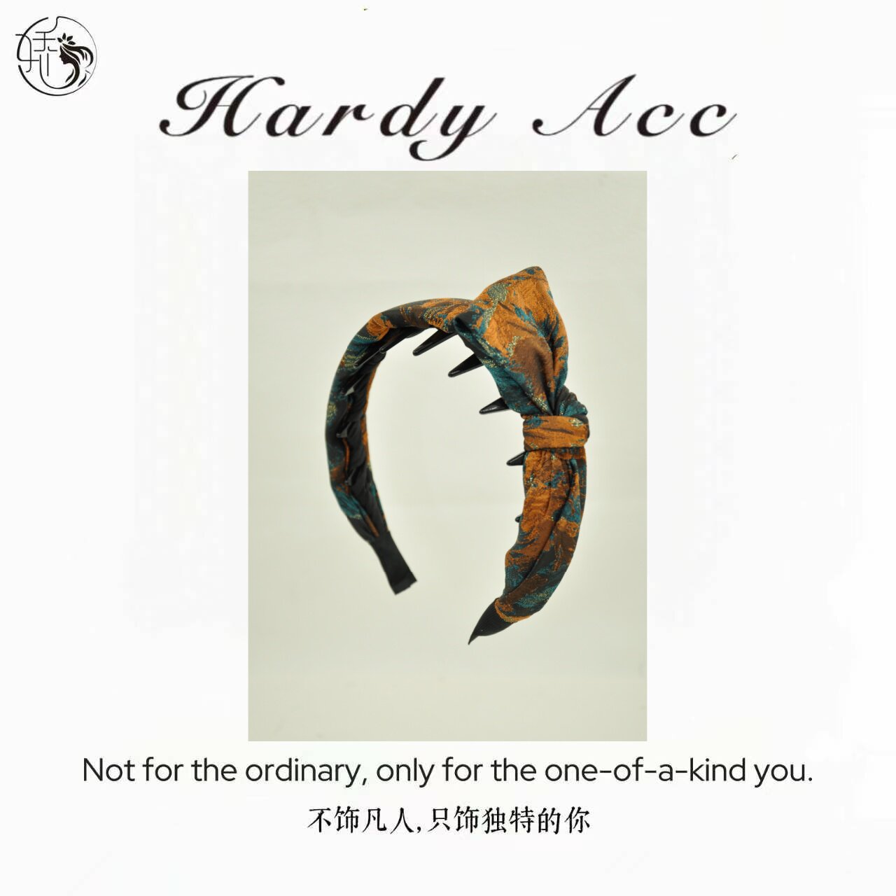 原创设计立体浮雕面料复古印花百搭气质款发箍时尚简约不夹头发饰