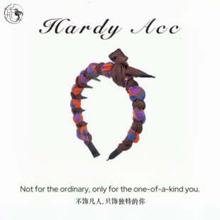 美添娇首款纯手工缎面针织发箍复古民族风百搭气质甜美秋冬时尚