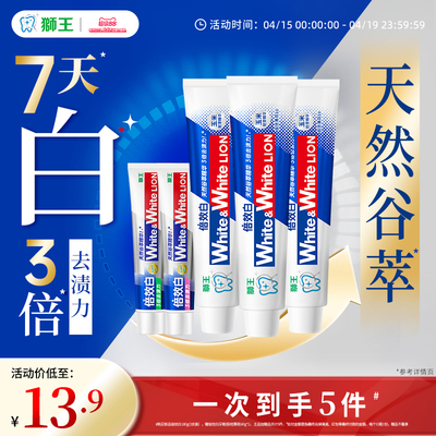狮王White&White倍效白牙膏120g