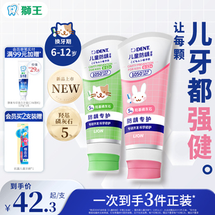 12岁羟基磷灰石 狮王DENT齿科级儿童防龋牙膏6 口腔大会推荐