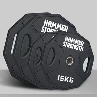 悍马二代专业哑铃PU无味大孔环保健身房商用家用十角杠铃片配重片