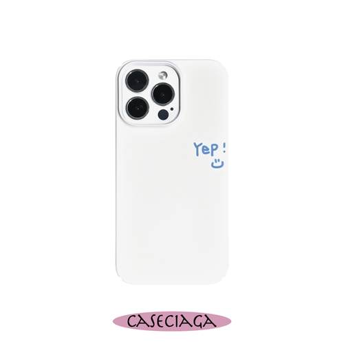 CASECIAGA14promaxyep英文文字插画小众简约原创创意手机壳ins风时尚新款防摔亮面菲林壳全半包12pm硬壳13X