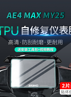 适用25款极核AE4 MAX MY25仪表尾灯贴纸TPU防水贴膜电动车改装件