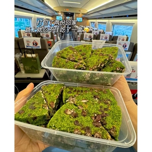 麦青红豆糕糯米松花糕桂花糕糯叽叽红豆糕大麦苗汁蒸发糕老式糕点