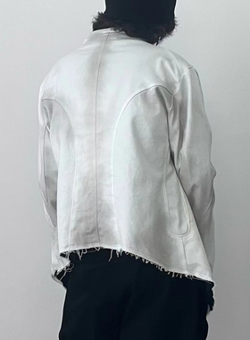 ACYCLIC_无环 雾霾喷染白牛夹克