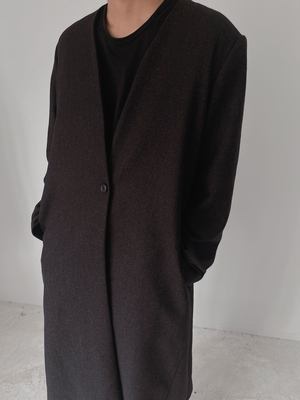 ACYCLIC羊毛暗纹美拉德大衣简约