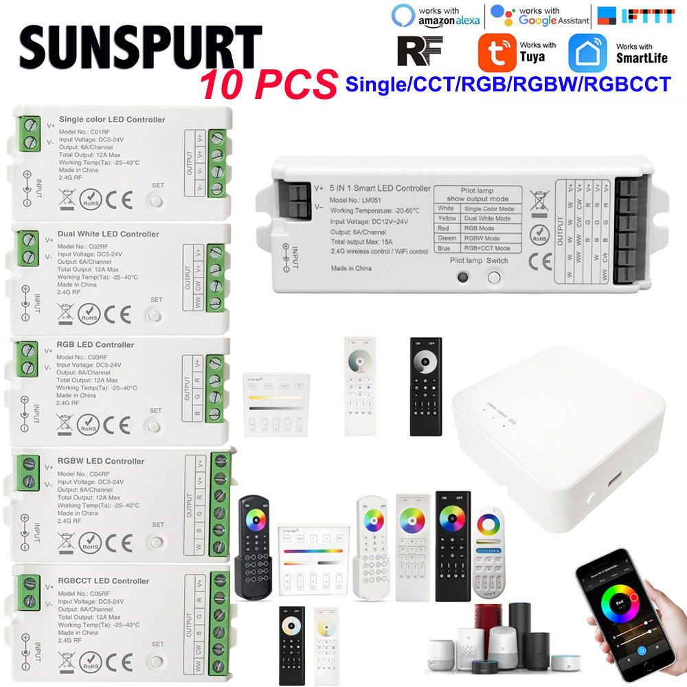 无线智能遥控2.4G无极调光led灯条开关面板控制器24v单色七彩白暧,电子元器件市场,LED控制器,淘宝优惠券,粉丝福利购,淘宝优惠卷