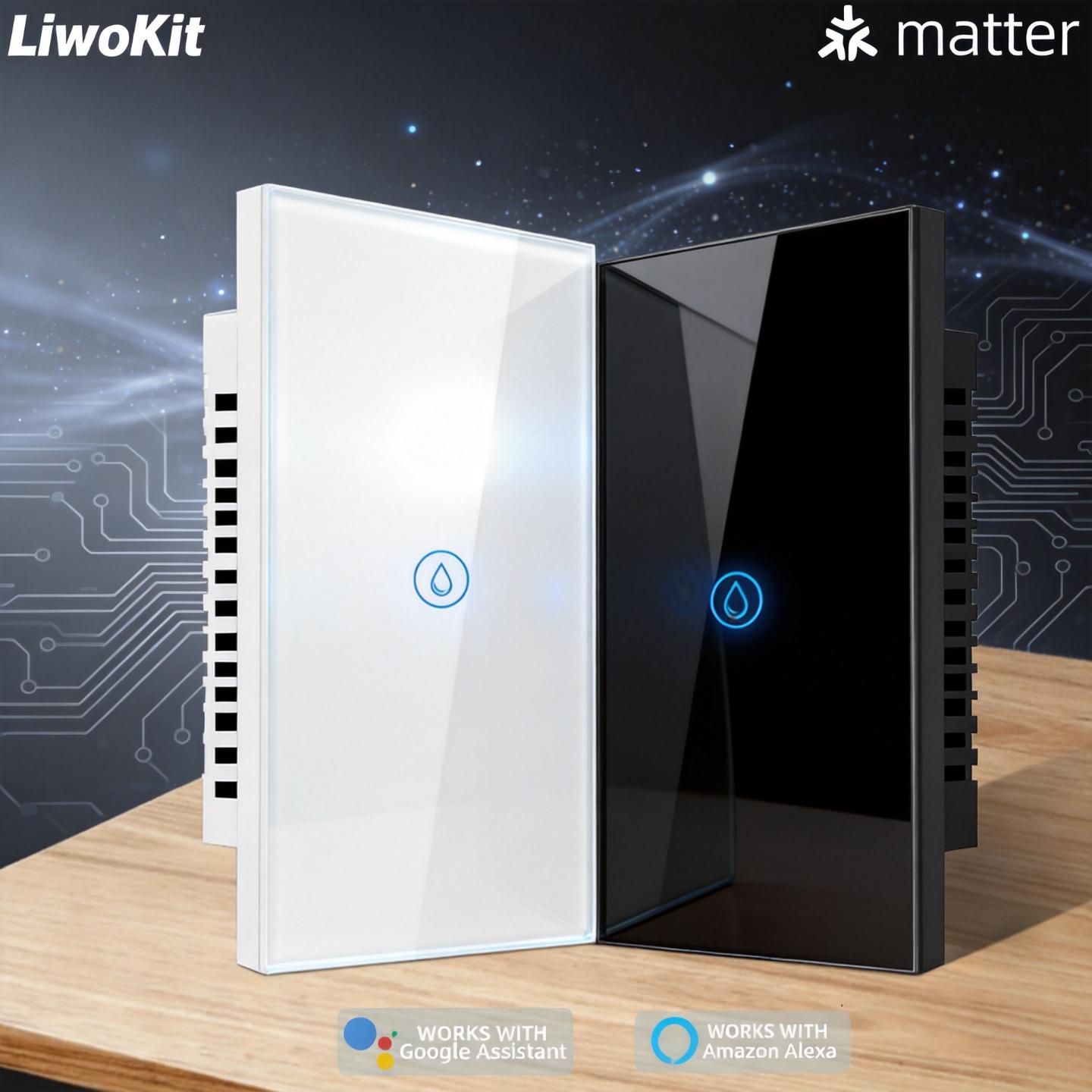 Matter智能热水器开关高功率20A/40A Alexa Homekit直连白色黑色