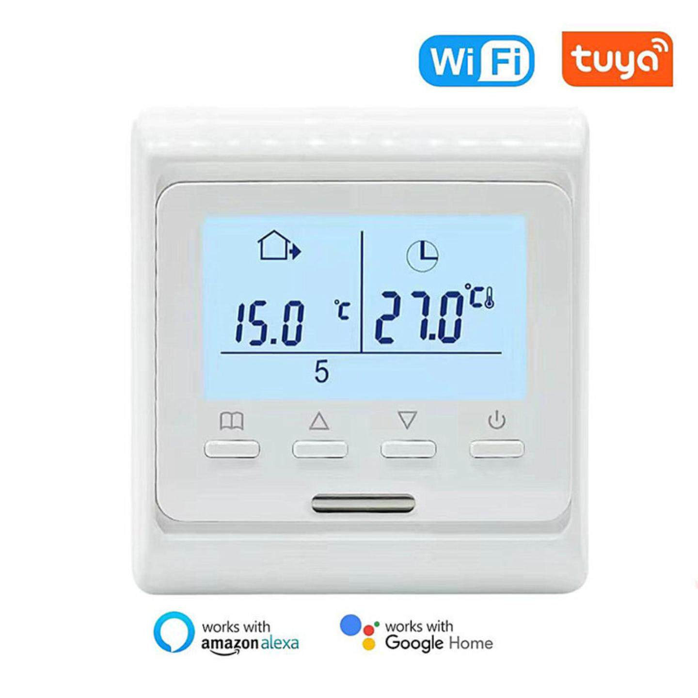 供应智能WIFI电地暖温控器水暖带联动带编程采暖锅炉温控面板