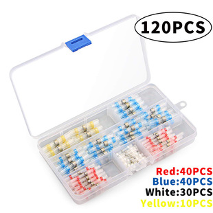 直供120PCS盒装防水焊锡环热缩中接端子焊锡套管接线端子组合