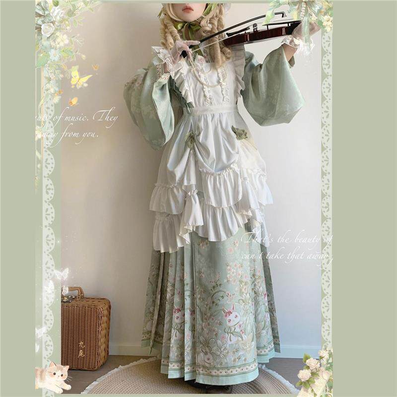 汉洋折衷琉璃记原创汉服琵琶袖马面裙洛丽塔日常穿罩裙汉元素春夏