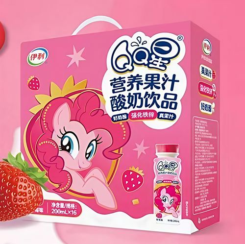 伊利QQ星营养果汁香蕉味草莓味