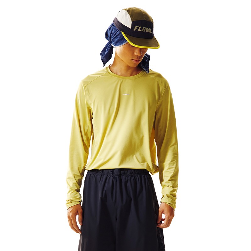 CryingCenterSports2025年秋速干拼接马拉松跑步运动训练长袖T