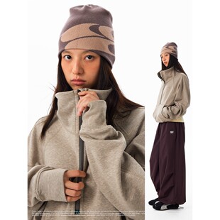 CryingCenterSports2025年冬保暖吸湿高领撞色运动短卫衣 男女款