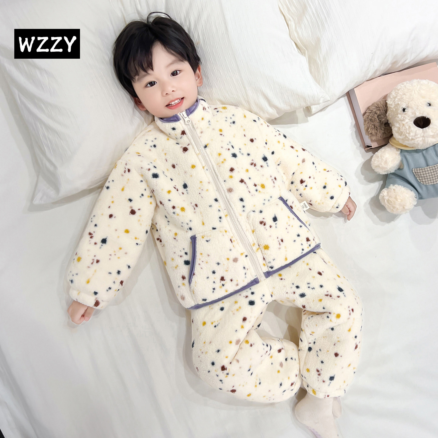 男童睡衣加绒加厚冬季珊瑚绒保暖套装2025新款中小儿童男孩家居服,童装/婴儿装/亲子装,家居服套装,淘宝优惠券,粉丝福利购,淘宝优惠卷