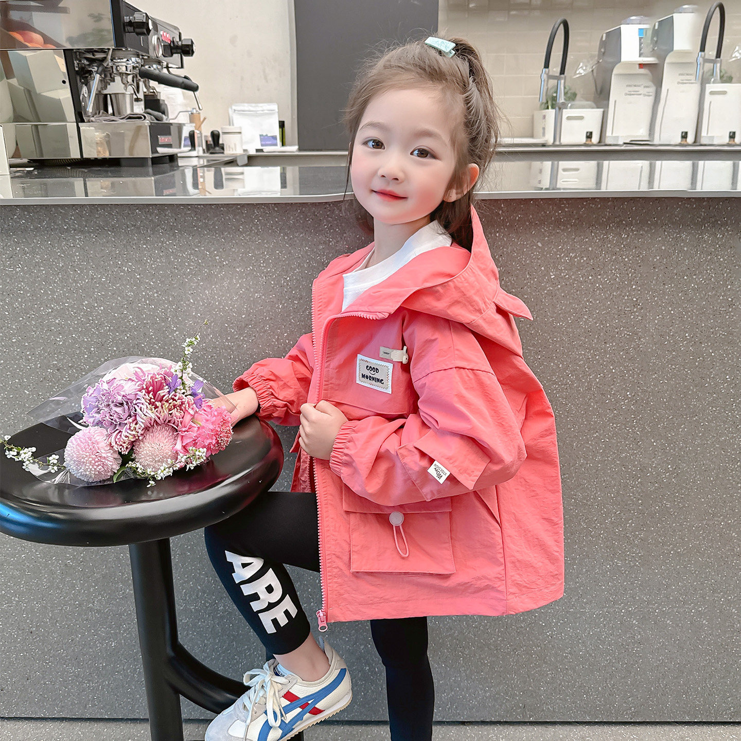女童工装外套冲锋衣春秋款2026新款时髦女孩春装连帽风衣儿童上衣,童装/婴儿装/亲子装,风衣,淘宝优惠券,粉丝福利购,淘宝优惠卷