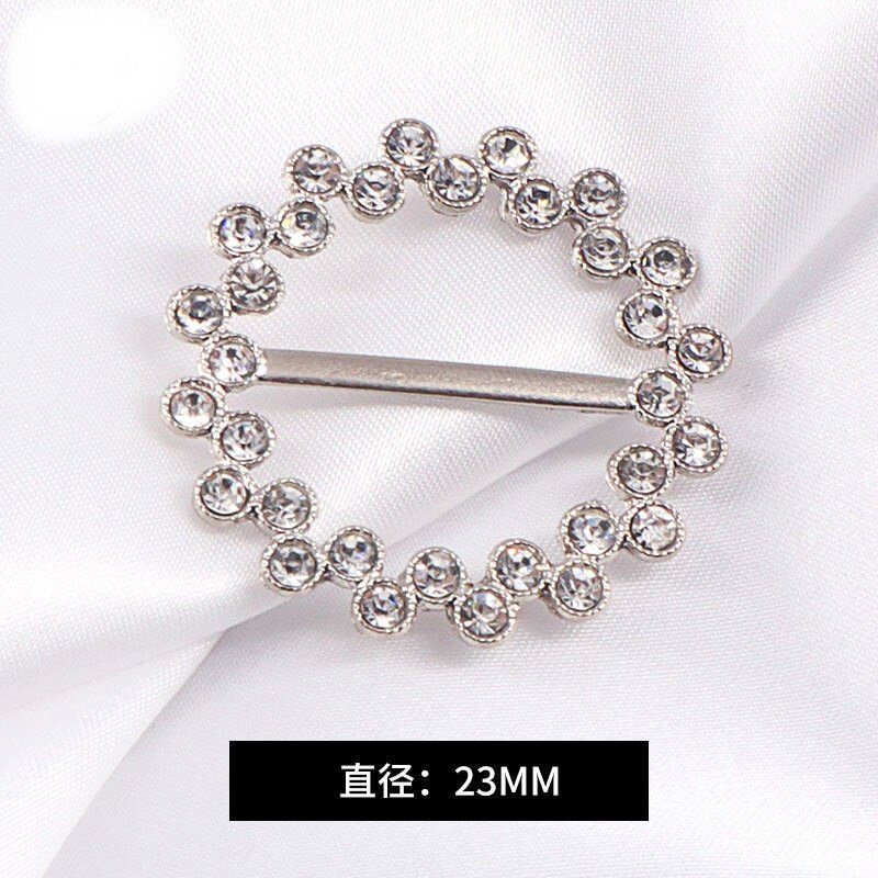 High-grade Pearl Diamond clothes corner buckle shirt/T-shi